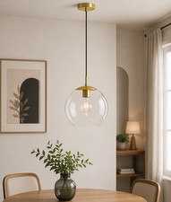 Brass Glass Pendant Light