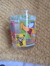 Looney Toons Warner Bros 1999 Rare 90s Road Runner & Coyote Glass, Tumbler READ 