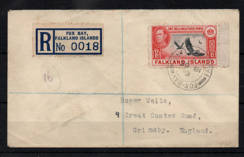 Falkland islands kgvi 3d - islands, 1s