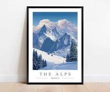 French Alps Travel Poster