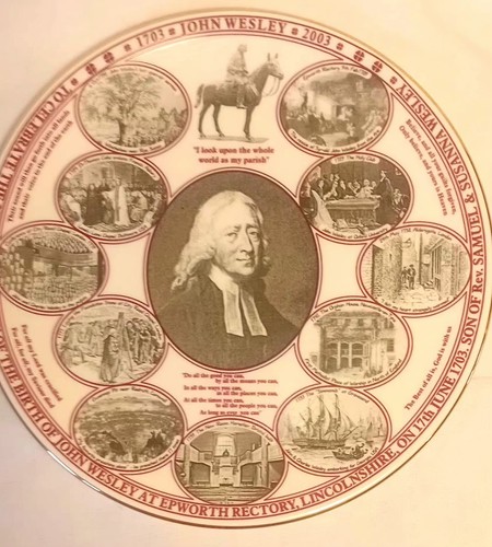 Vintage john wesley plate - wesley,
