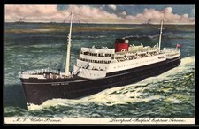 Postcard Passenger Ship M.V