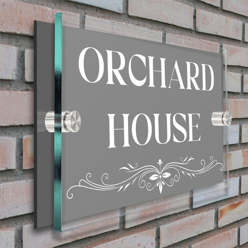 Personalised house sign door - personalised,