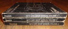 1973 Ford Car Shop Manual Lot of 3 Volume 1 Chassis 2 Engine 3 Electrical