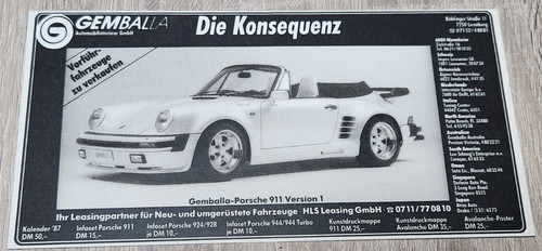 1987 gemballa porsche 911 - 3.,