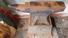 Vintage English Anvil 1.5  Hundredweight With Its Stand.