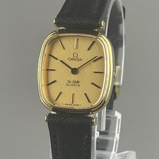OMEGA De Ville 591.0089 Ladies Vintage Watch Gold New battery New Leather Band