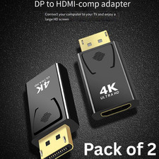 2x Display Port DP Male To