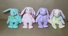 Bundle Of Vintage Bunny Rabbit TY Beanie Babies Hippie Hippity Floppity Hoppity