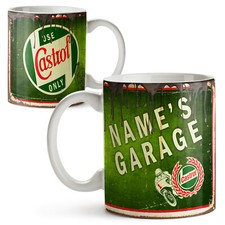 Personalised castrol mug - personalised, oil