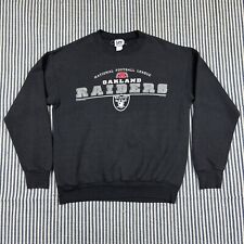 Lee Sports Oakland Raiders Sweater Men Size Large Black Faded 2001 Vintage