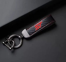 Ford ST Carbon Fibre Leather Style Key ring Key chain Focus Fiesta Puma Mondeo