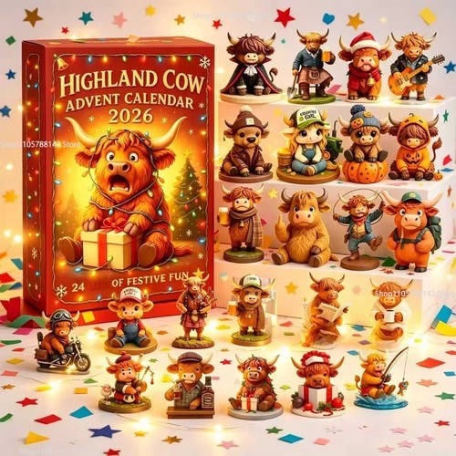 Highland cow christmas - christmas, advent