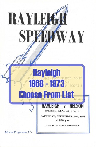 Rayleigh speedway programmes - rayleigh,
