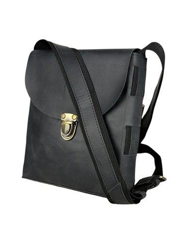 Genuine leather flap crossbody - leather,