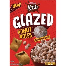 Kellogg's Krave Glazed Chocolate Donut Holes Cereal 283g