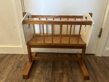 Vintage Dolls Rocking Crib Cradle
