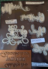 Various Christmas Sentiment Dies