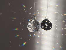Cut Glass Faceted Ball, Prism