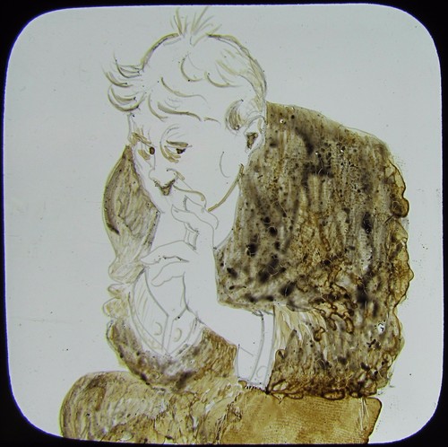 Glass magic lantern slide - magic,