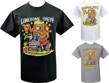 Mens HOT ROD T-Shirt Lonesome Chevy V8 Chevrolet Lowbrow Kustom Kulture