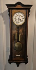 Antique 8 Day Twin Weight Deep Walnut Vienna Regulator Wall Clock C1880 RARE