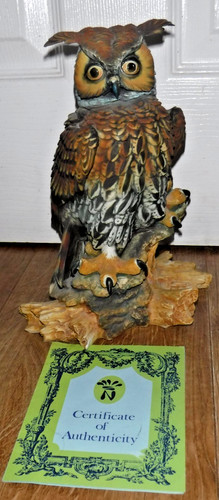 Capodimonte ceramic owl figure - ceramic,