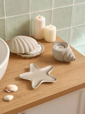 Next - 3 x Natural Tealight Holder,Trinket Tray,Storage Dish Shell Ornaments New