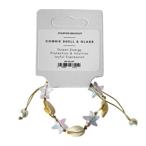 Cowrie shell glass starfish - shell, &