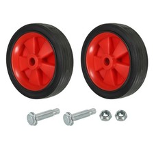 2Pcs 5" Air Compressor Wheels Red with 0.5" Dia. Hole for Easy Mobility