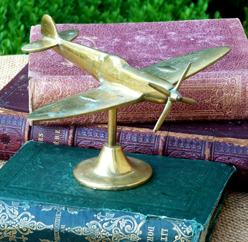 Vintage brass spitfire war - spitfire,