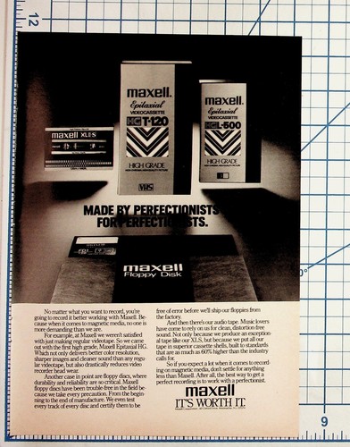 Vintage maxell vhs floppy - vintage, disk