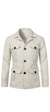 White linen safari jacket