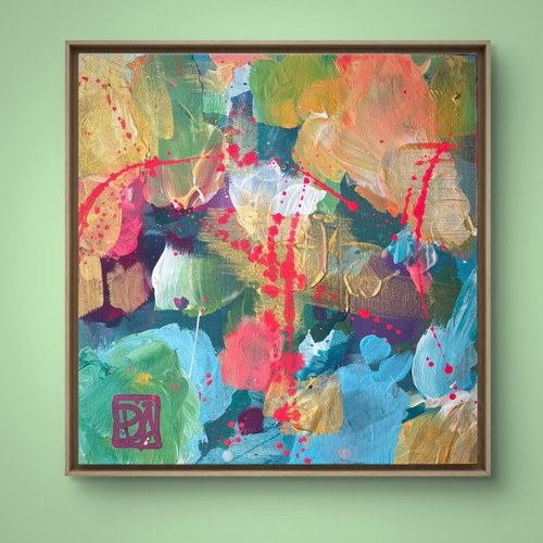 Danverrs pink aqua abstract - danverrs,