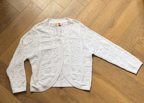 Country rose cardigan white - rose,