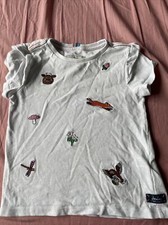 Joules Girls Gruffalo T-shirt Top Age 4 Years White Fox Owl