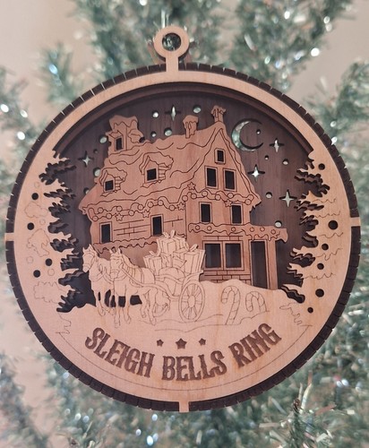 Christmas ornament sleigh - 3d,