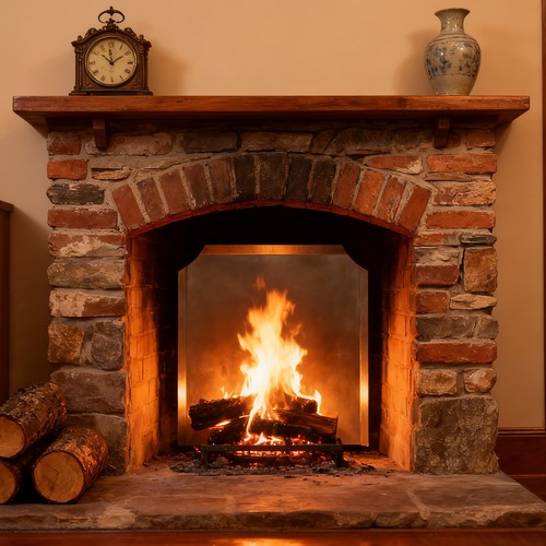 New fireplace back plate - new,