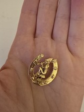 Pixie In Horse Shoes Brooch