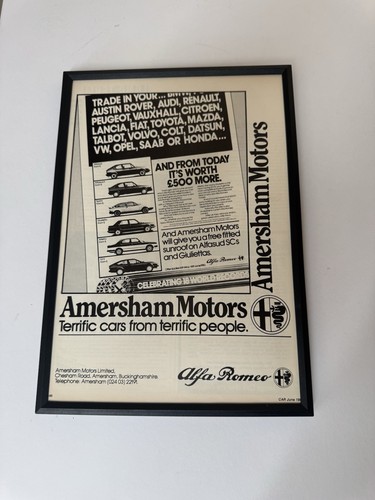 Framed 1983 alfa romeo alfasud - framed,