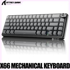 ATTACK SHARK X66 Wireless Mechanical Keyboard with Side Printed PBT Keycaps