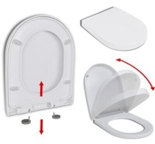 Soft-close Toilet Seat with Quick-release Design White