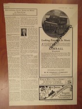 1929 Big ad W. W Kimball Piano