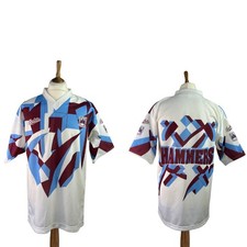 Authentic Rare Vintage Original Bukta West Ham United Shirt – 1991–1992 – Size L