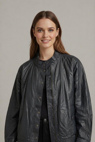 Jaeger navy waxed linen - navy,