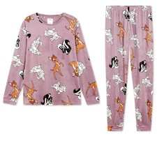 PRIMARK DISNEY BAMBI PYJAMAS SOFT PJS NIGHTWEAR LONG SLEEVE TOP BOTTOMS SMALL 