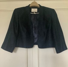 Jacques Vert Size 22 Navy Blue Jacket Wedding/Occasion