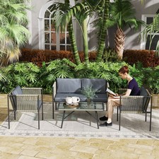 4 Piece Rattan Garden