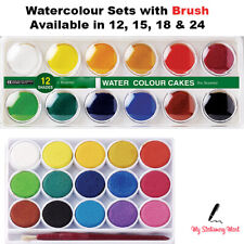 WATERCOLOUR PAINTS SET STUDENT WATER COLOUR PAINTING ARTIST Palette Case Brush