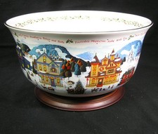 Christmas in Heartland Hollow Bowl Franklin Mint Charles Wysocki #4054 Free Ship